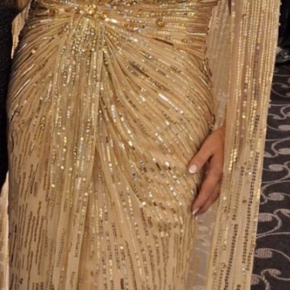 Jenny Packham Gold Sequin Dress
